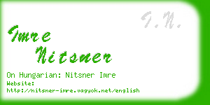 imre nitsner business card